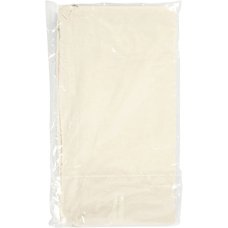 Kordelzug-Beutel, Größe 37x41 cm, 115 g, Hellnatur, 3 Stk/ 1 Pck [HOB-498801]