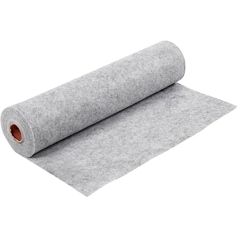 Bastelfilz, B 45 cm, Dicke 1,5-2 mm, meliert, 180-200 g, Grau, 5 m/ 1 Rolle [HOB-45048]