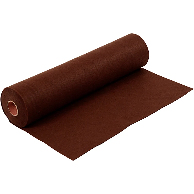 Bastelfilz, B 45 cm, Dicke 1,5-2 mm, 180-200 g, Braun, 5 m/ 1 Rolle [HOB-45030]