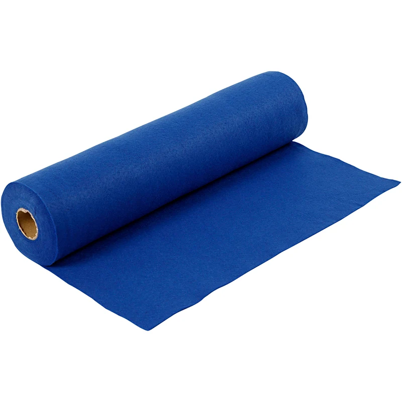 Bastelfilz, B 45 cm, Dicke 1,5-2 mm, 180-200 g, Blau, 5 m/ 1 Rolle [HOB-45022]
