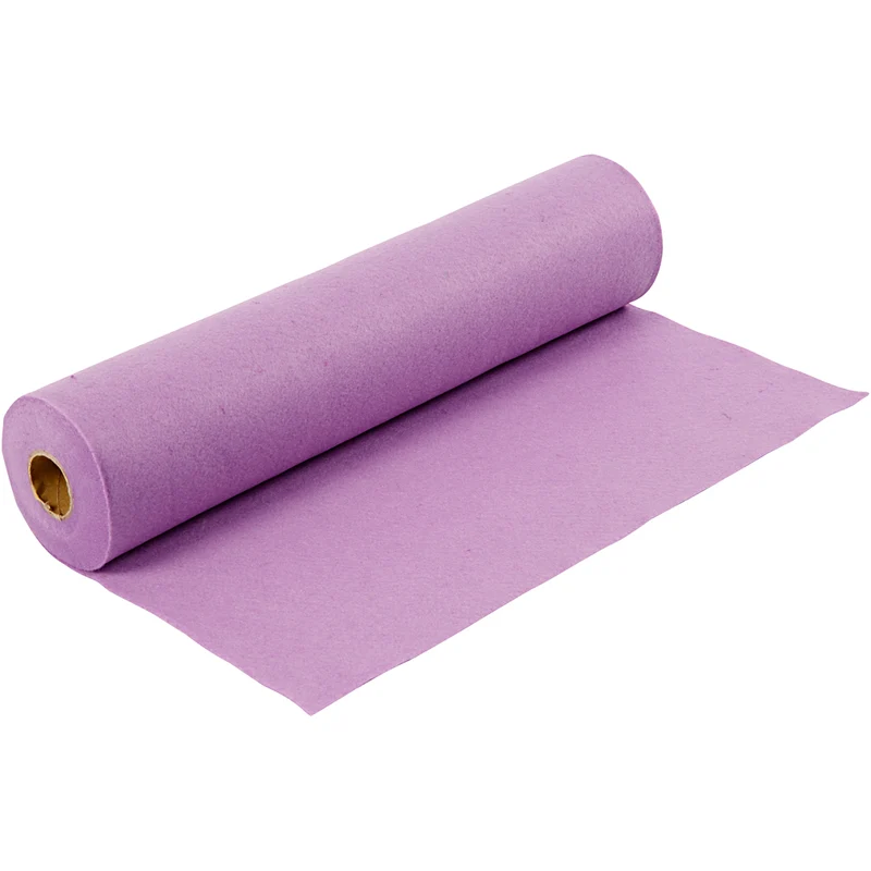 Bastelfilz, B 45 cm, Dicke 1,5-2 mm, 180-200 g, Helllila, 5 m/ 1 Rolle [HOB-45015]
