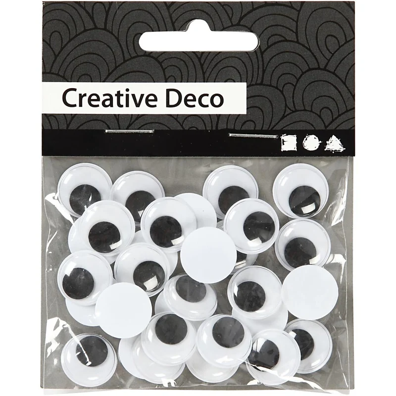 Wackelaugen, nicht selbstklebend, D 14 mm, 30 Stk/ 1 Pck [HOB-501142]