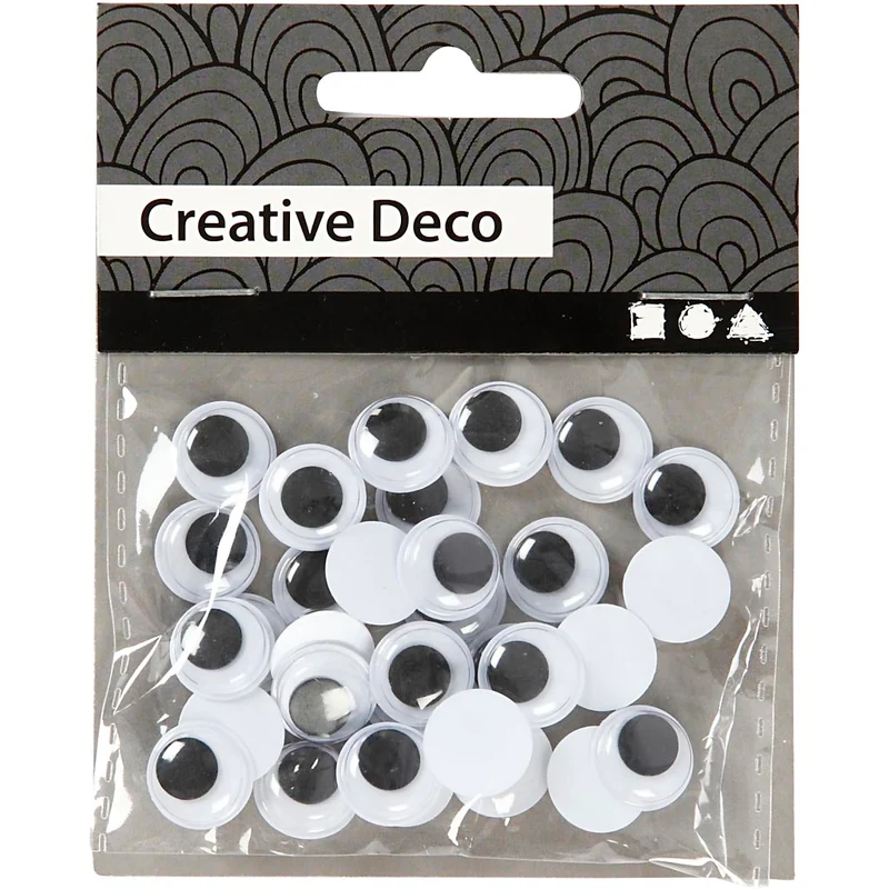 Wackelaugen, nicht selbstklebend, D 12 mm, 30 Stk/ 1 Pck [HOB-501122]