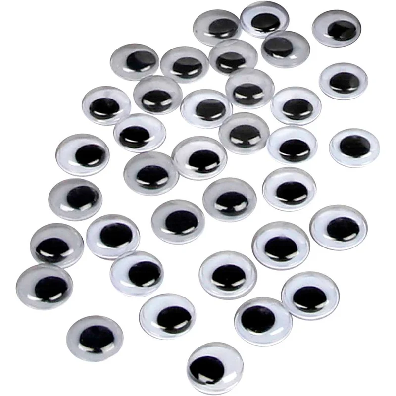 Wackelaugen, nicht selbstklebend, D 10 mm, 1000 Stk/ 1 Pck [HOB-501101]