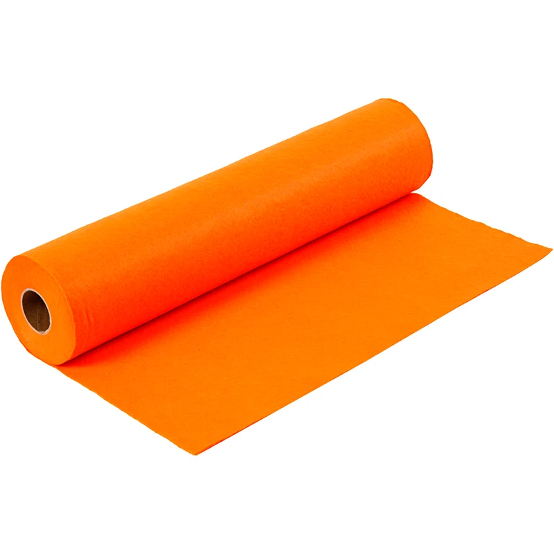 Bastelfilz, B 45 cm, Dicke 1,5-2 mm, 180-200 g, Orange, 5 m/ 1 Rolle [HOB-45006]