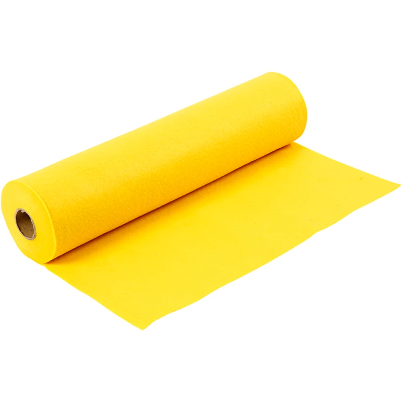 Bastelfilz, B 45 cm, Dicke 1,5-2 mm, 180-200 g, Gelb, 5 m/ 1 Rolle [HOB-45004]