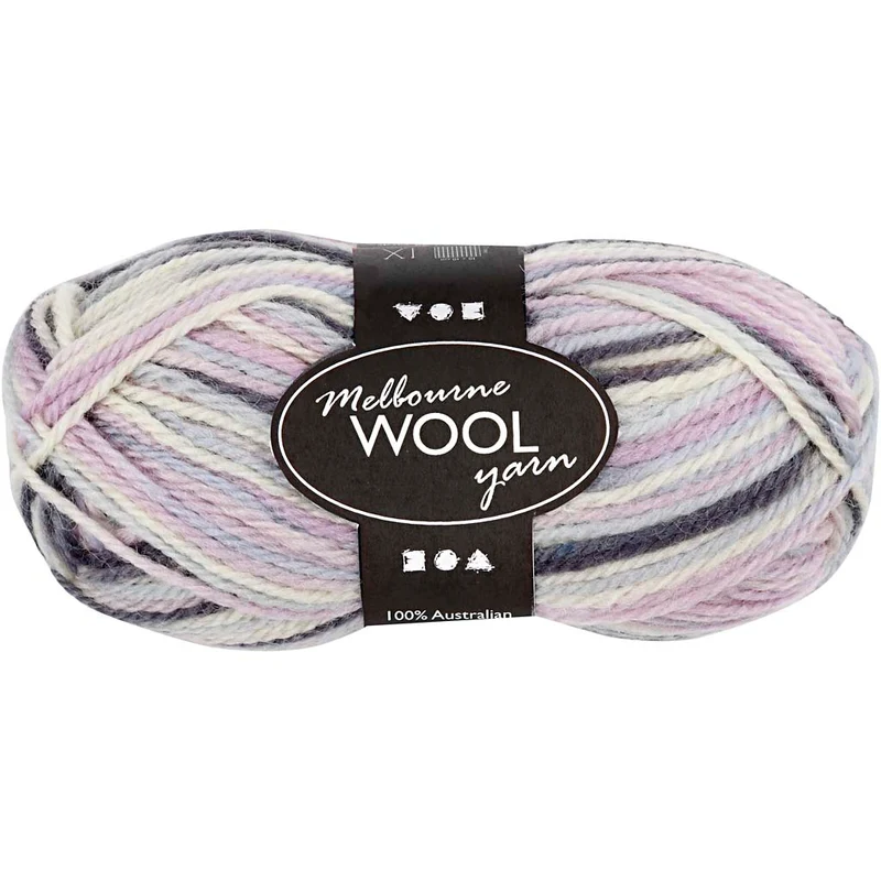 Melbourne Wool Yarn, L 92 M, Pastelllila, 50 g/ 1 Knäuel [HOB-44795]