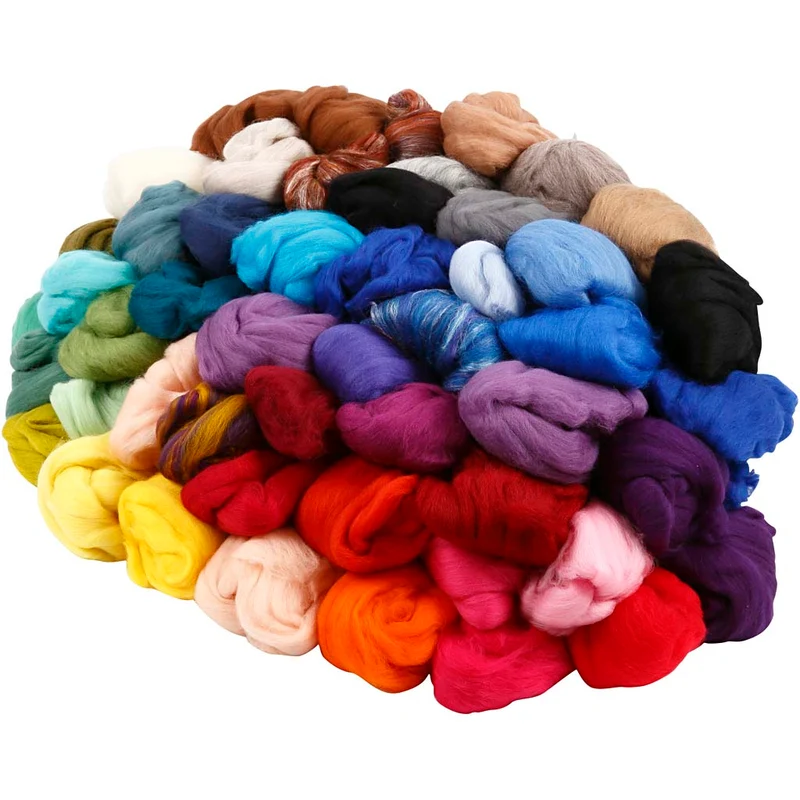 Merinowolle, Dicke 21 my, Inhalt kann variieren , Sortierte Farben, 20x20 g/ 1 Pck [HOB-45485]