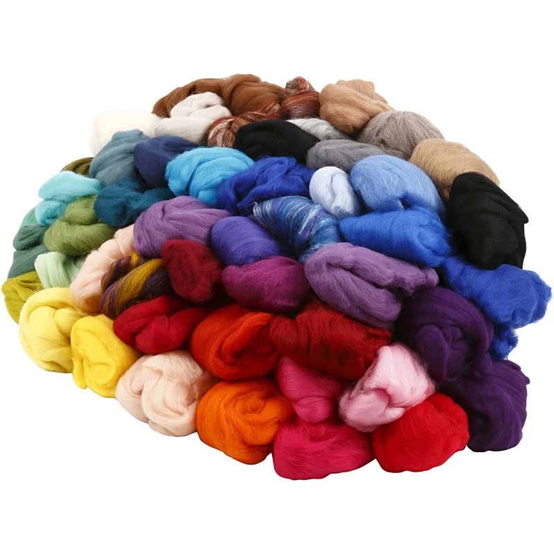 Merinowolle, Dicke 21 my, Inhalt kann variieren , Sortierte Farben, 20x20 g/ 1 Pck [HOB-45485]