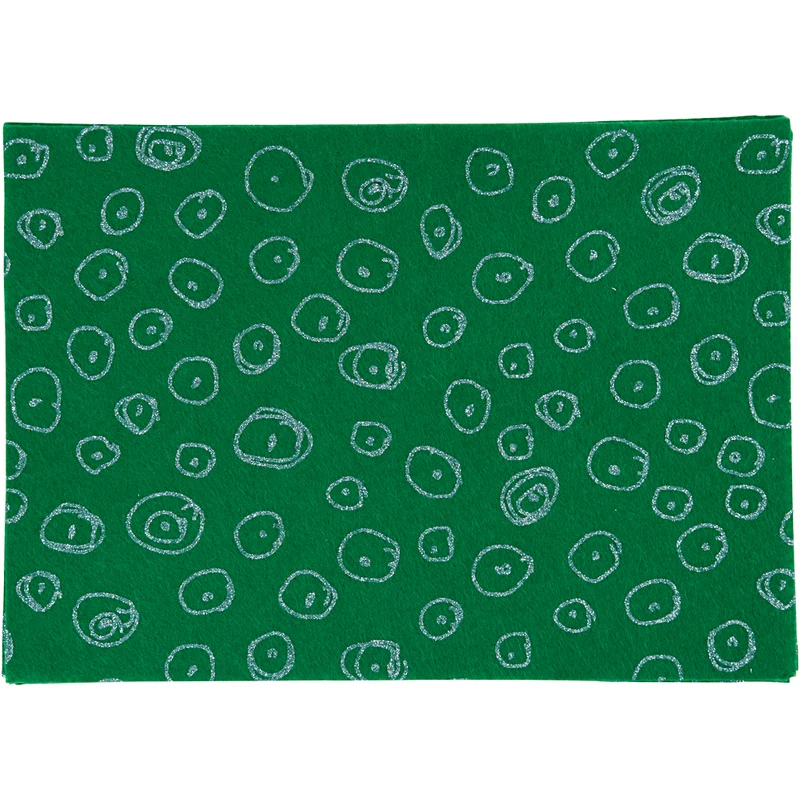 Bastelfilz, A4, Blatt 210x297 mm, Dicke 1,5-2 mm, Grün, 10 Bl./ 1 Pck [HOB-45391]