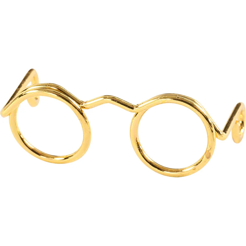 Brillen, B 25 mm, Gold, 10Stk/ 1 Pck [HOB-500341]