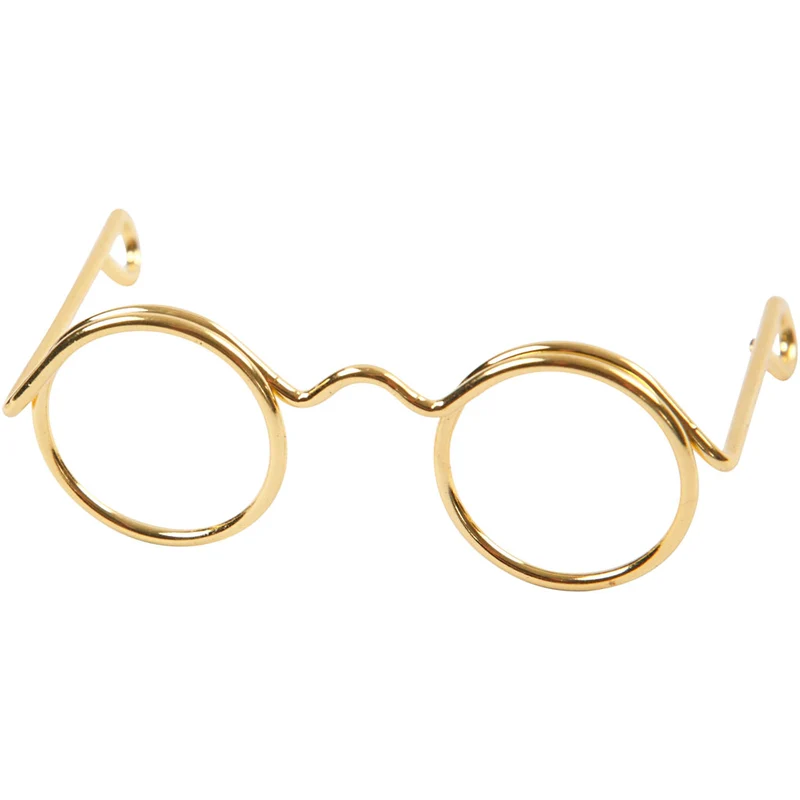 Brillen, B 35 mm, Lochgröße 13 mm, Gold, 10 Stk/ 1 Pck [HOB-500331]