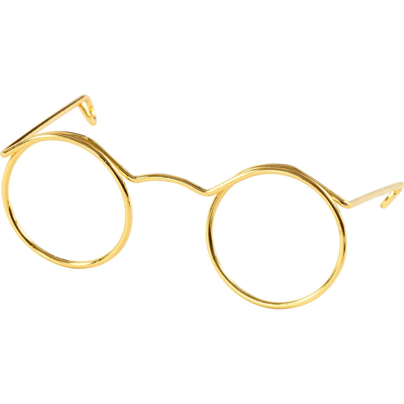 Brillen, B 50 mm, Lochgröße 17 mm, Gold, 10 Stk/ 1 Pck [HOB-500321]