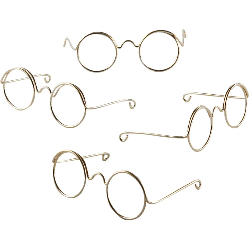 Brillen, B 50 mm, Lochgröße 17 mm, Gold, 10 Stk/ 1 Pck [HOB-500321]