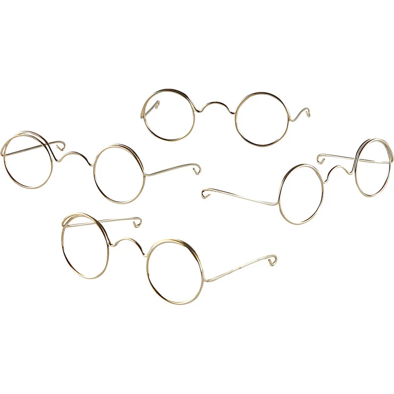 Brillen, B 60 mm, Lochgröße 21 mm, Gold, 10 Stk/ 1 Pck [HOB-500311]