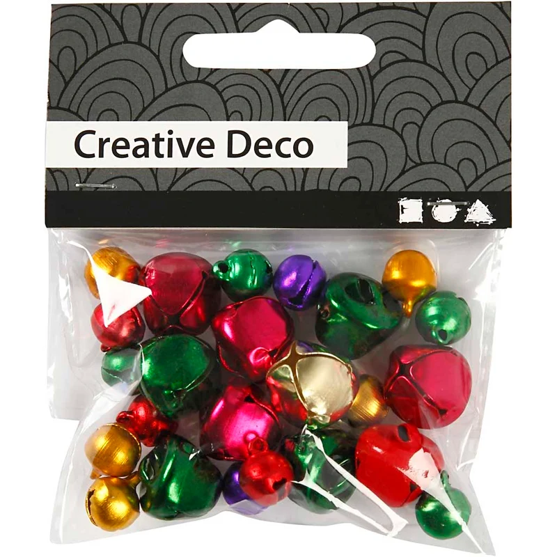 Glöckchen, D 10+14 mm, Metallic-Farben, 24 sort./ 1 Pck [HOB-500210]