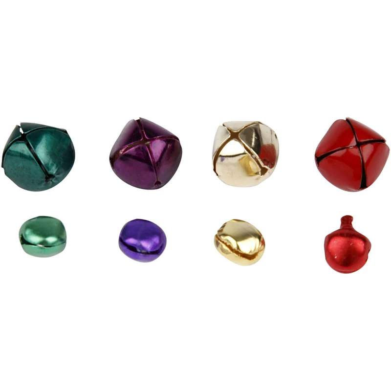 Glöckchen, D 10+14 mm, Metallic-Farben, 320 sort./ 1 Pck [HOB-50021]