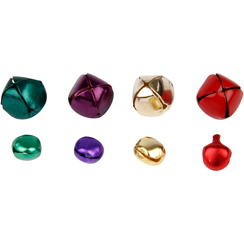 Glöckchen, D 10+14 mm, Metallic-Farben, 320 sort./ 1 Pck [HOB-50021]