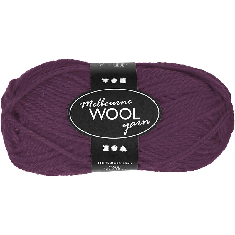 Melbourne Wool Yarn, L 92 M, Flieder, 50 g/ 1 Knäuel [HOB-44780]
