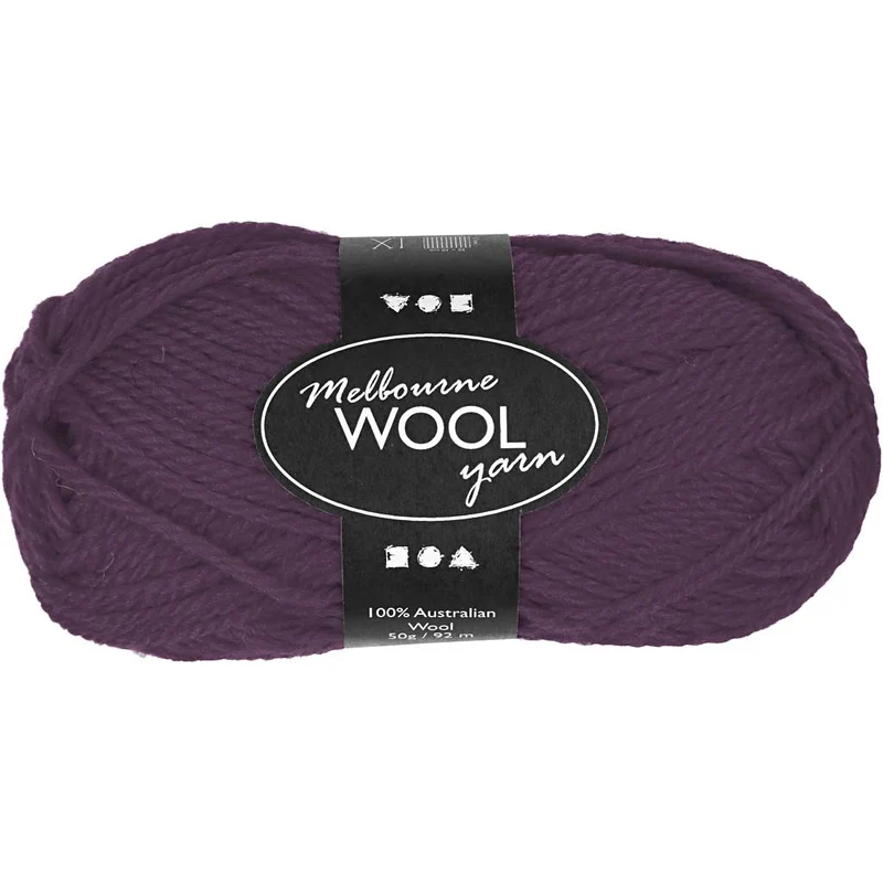 Melbourne Wool Yarn, L 92 M, Flieder, 50 g/ 1 Knäuel [HOB-44780]