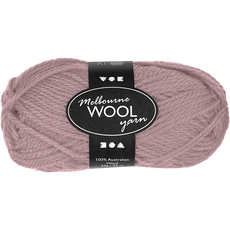 Melbourne Wool Yarn, L 92 M, Helllila, 50 g/ 1 Knäuel [HOB-44779]