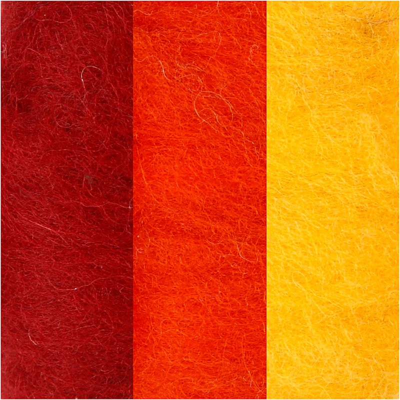 Kardierte Wolle , Harmonie in Gelb-Terrakotta, 3x10 g/ 1 Pck [HOB-45333]