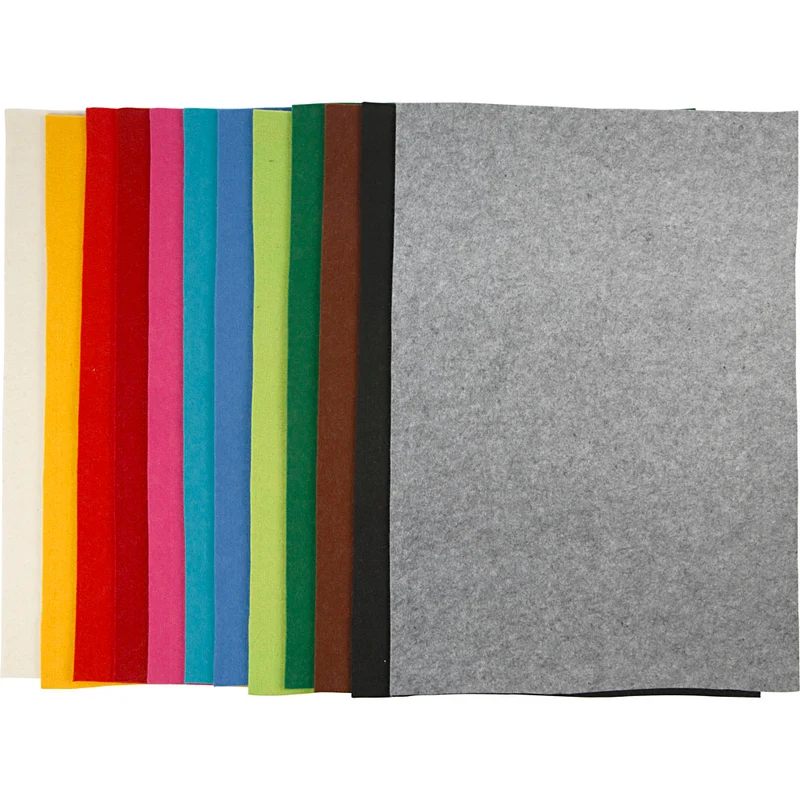 Bastelfilz, Blatt 42x60 cm, Dicke 3 mm, Sortierte Farben, 120 Bl./ 1 Pck [HOB-45243]