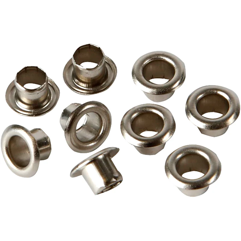 Ösen, H 4,5 mm, D 7,5 mm, Lochgröße 4 mm, Silber, 100 Stk/ 1 Pck [HOB-411811]