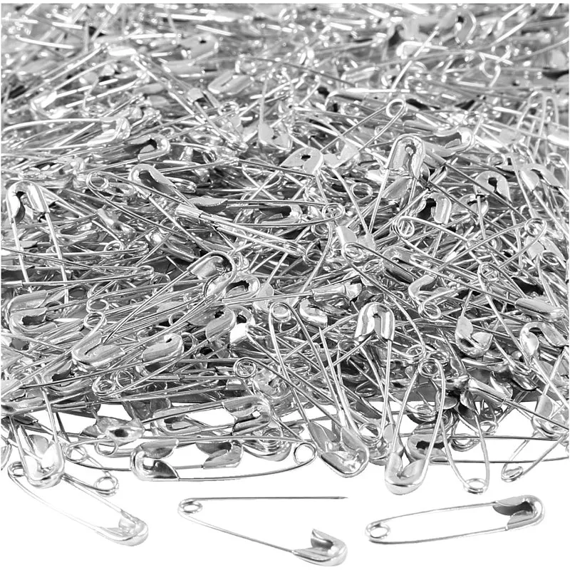 Sicherheitsnadeln, L 22 mm, Dicke 0,6 mm, Silber, 500 Stk/ 1 Pck [HOB-41131]