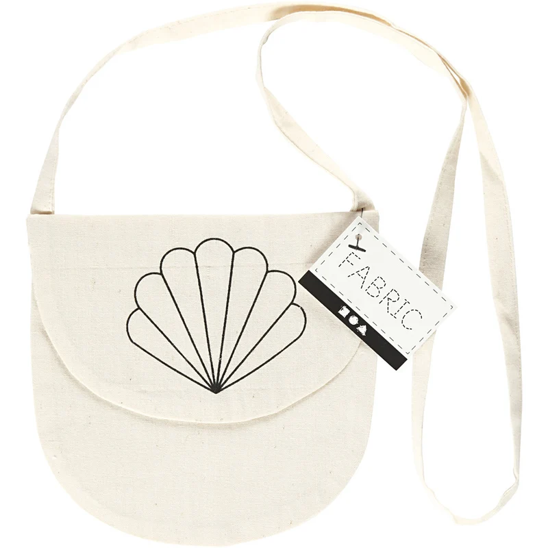 Schultertasche, Muschel, Größe 15x14 cm, 110 g, Hellnatur, 1 Stk [HOB-44552]