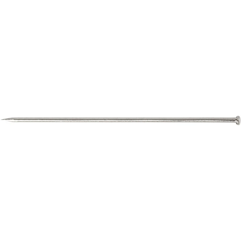 Stecknadeln, L 34 mm, Dicke 0,6 mm, ca. 600 Stk, Silber, 50 g/ 1 Pck [HOB-41129]