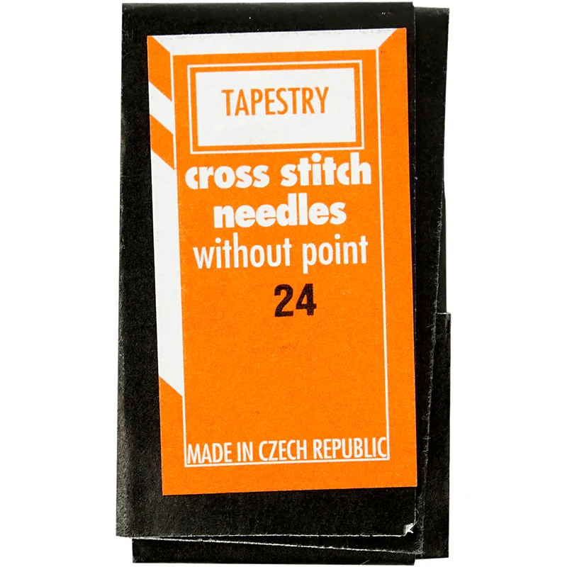 Sticknadeln, Ösenlänge 6 mm , Nr. 24, L 36 mm, mit stumpfer Spitze, 25 Stk/ 1 Pck [HOB-41119]
