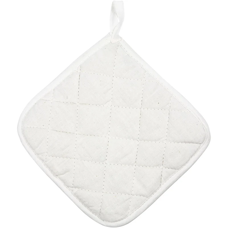 Topflappen, Größe 20x20 cm, 145 g, Weiß, 4 Stk/ 1 Pck [HOB-444601]