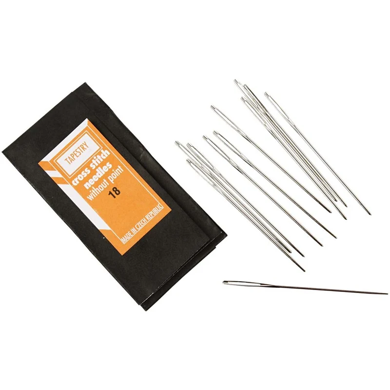Sticknadeln, Ösenlänge 9 mm , Nr. 18, L 50 mm, mit stumpfer Spitze, 25 Stk/ 1 Pck [HOB-41105]