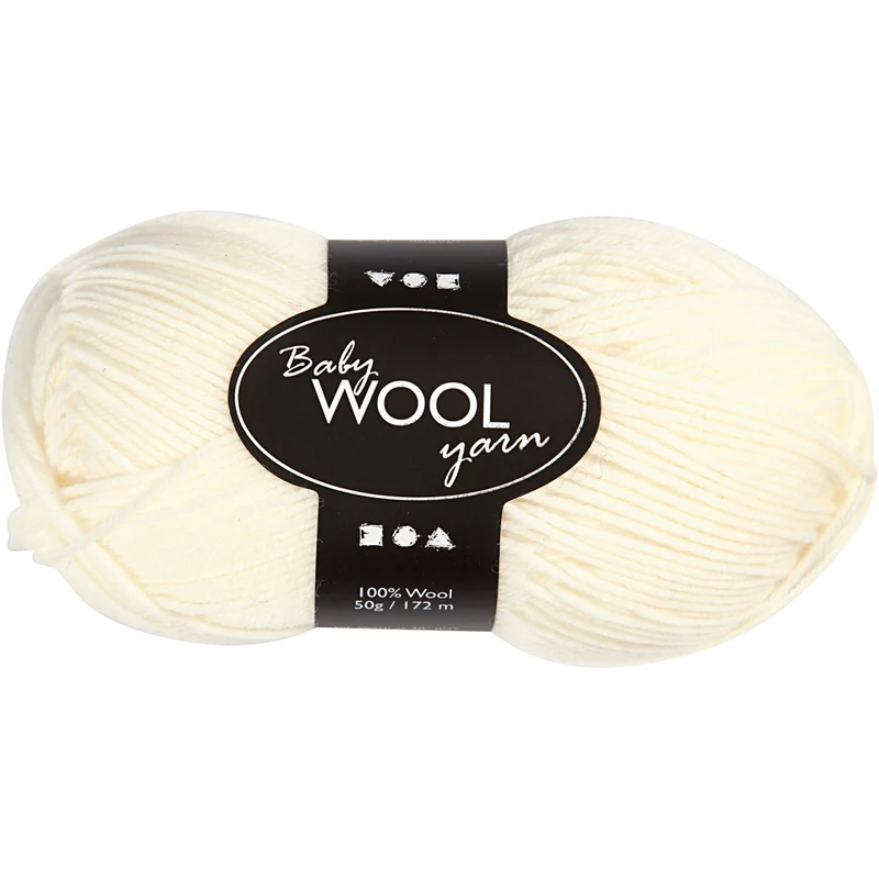 Babywolle, L 172 M, Creme, 50 g/ 1 Knäuel [HOB-41337]