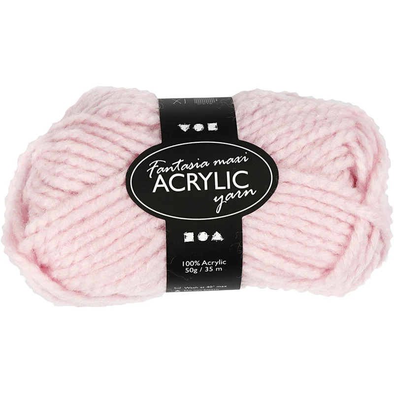 Fantasia Polyacryl-Wolle, L 35 M, Maxi, Rosa, 50 g/ 1 Knäuel [HOB-421879]