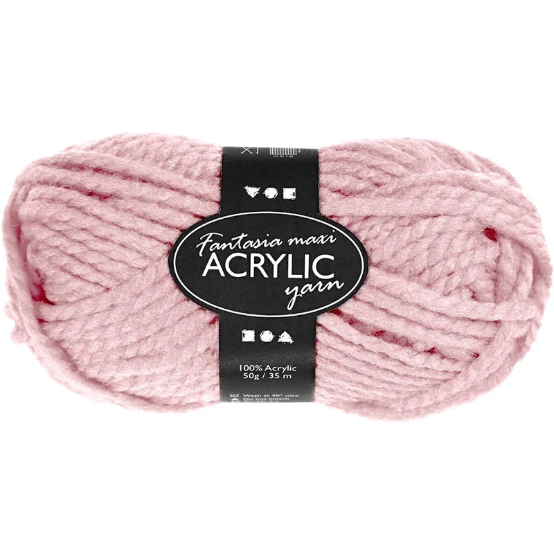 Fantasia Polyacryl-Wolle, L 35 M, Maxi, Rosa, 50 g/ 1 Knäuel [HOB-421879]