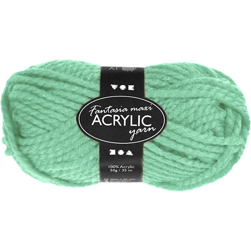 Fantasia Polyacryl-Wolle, L 35 M, Maxi, Mintgrün, 50 g/ 1 Knäuel [HOB-421877]