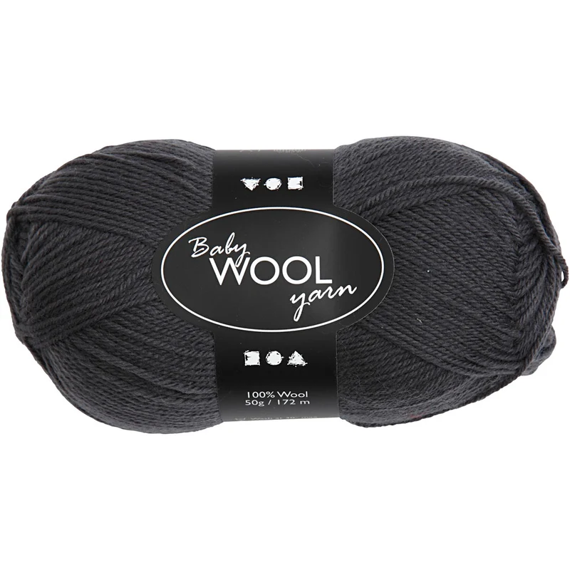 Babywolle, L 172 M, Dunkelgrau, 50 g/ 1 Knäuel [HOB-41331]