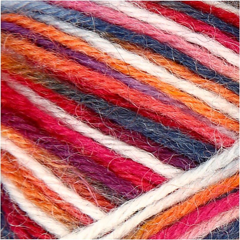 Sockenwolle, L 200 M, Harmonie in Blau-Rot, 50 g/ 1 Knäuel [HOB-41320]
