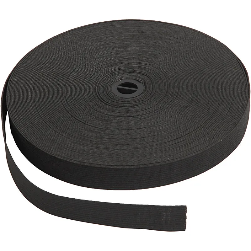 Elastikband, B 20 mm, Schwarz, 25 m/ 1 Rolle [HOB-41046]
