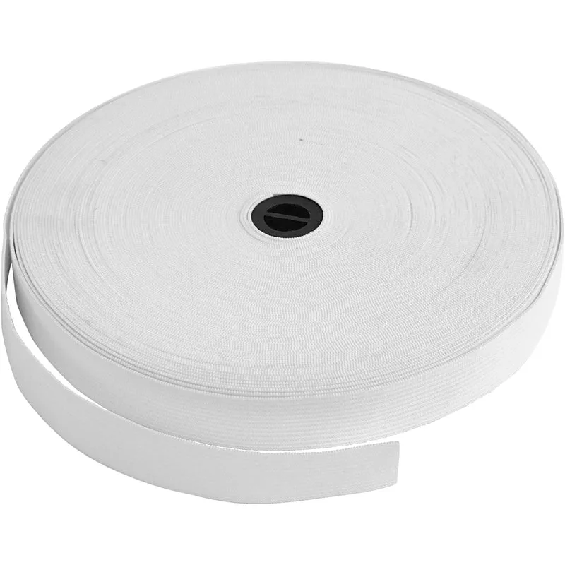Elastikband, B 20 mm, Weiß, 25 m/ 1 Rolle [HOB-41044]