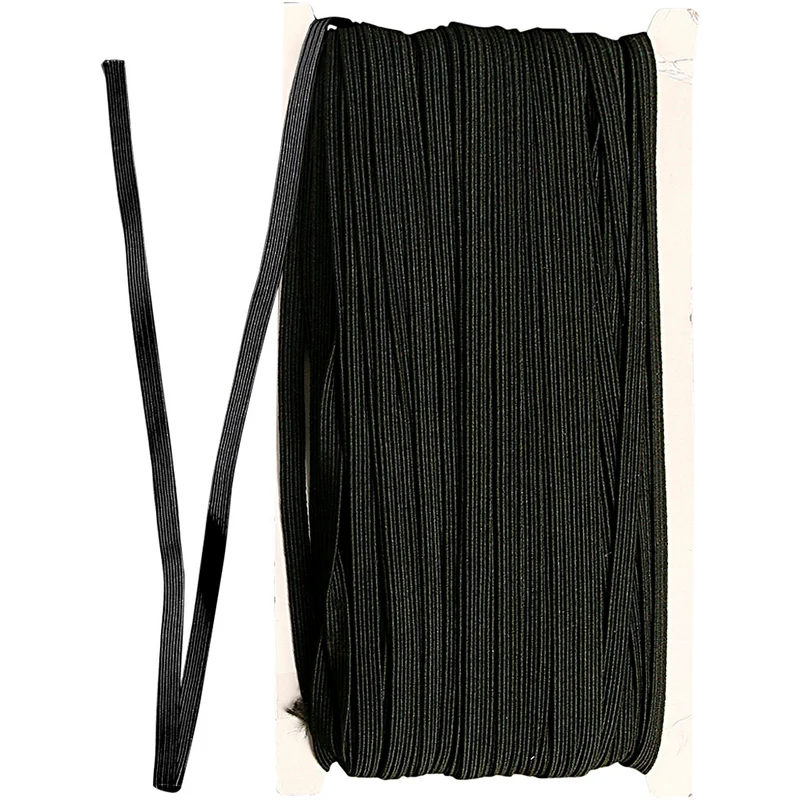 Elastikband, B 6 mm, Schwarz, 50 m/ 1 Rolle [HOB-41040]
