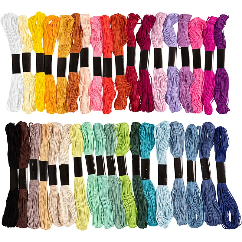 Stickgarn, Dicke 1 mm, Sortierte Farben, 42 Bündl./ 1 Pck [HOB-41279]