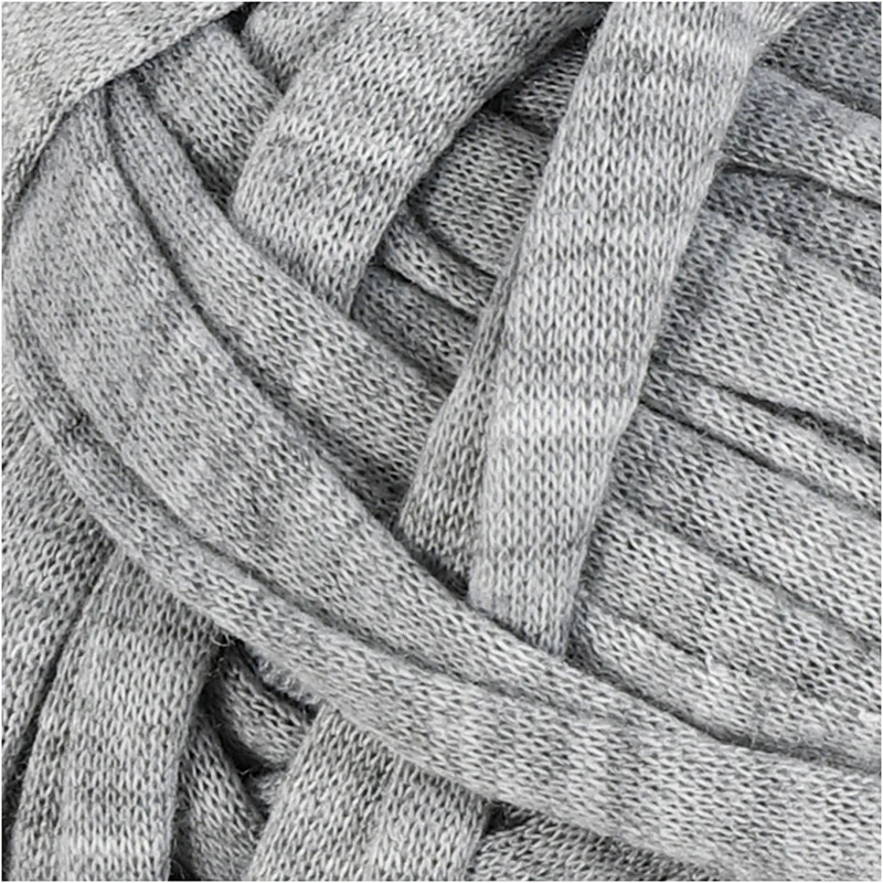 Spaghetti-Garn, L 35 M, ca. 10 mm, Grau, 100 g/ 1 Knäuel [HOB-42408]