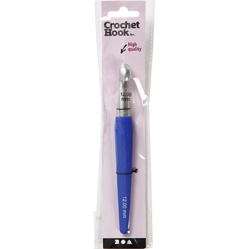 Häkelnadeln, Nr. 12, L 16 cm, Größe 12 mm, Blau, 1 Stk [HOB-42389]