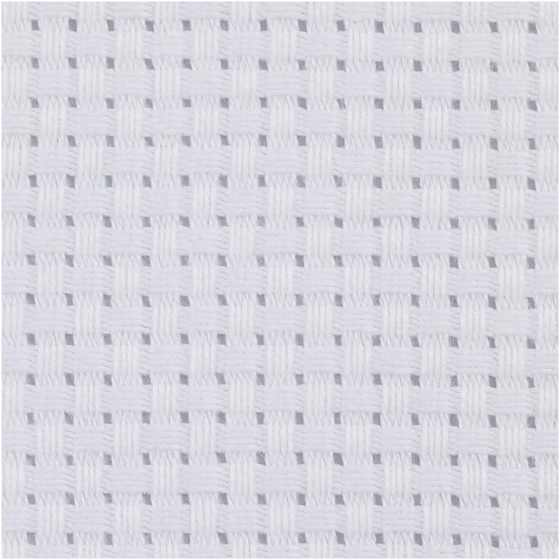 Aida-Stoff, Größe 50x50 cm, 35 Kästchen pro 10 cm, Weiß, 1 Stk [HOB-412622]