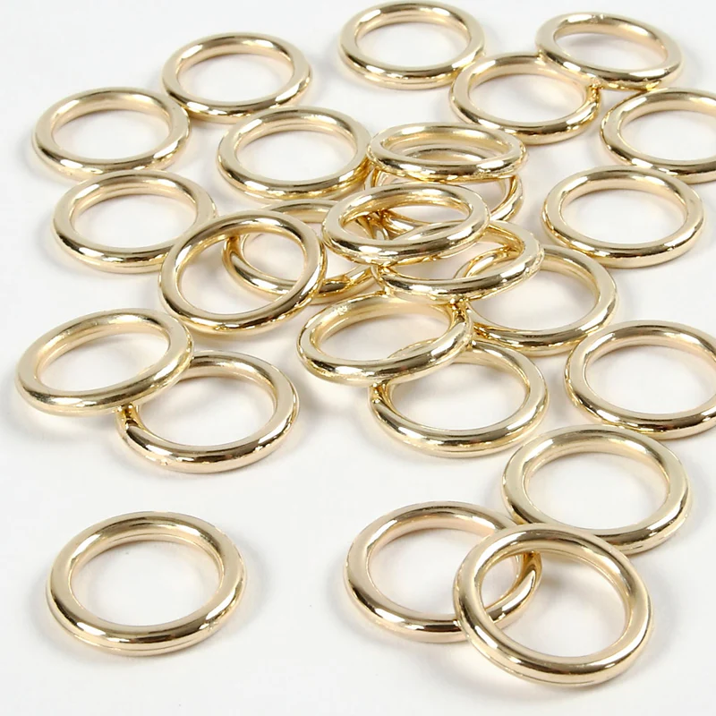 Plastikringe, Größe 15 mm, Dicke 2 mm, Gold, 25 Stk/ 1 Pck [HOB-41259]