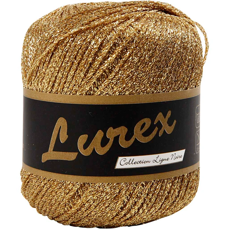 Lurexgarn, L 160 M, Gold, 25 g/ 1 Knäuel [HOB-42146]