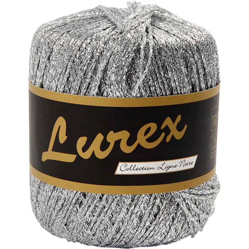 Lurexgarn, L 160 M, Silber, 25 g/ 1 Knäuel [HOB-42145]